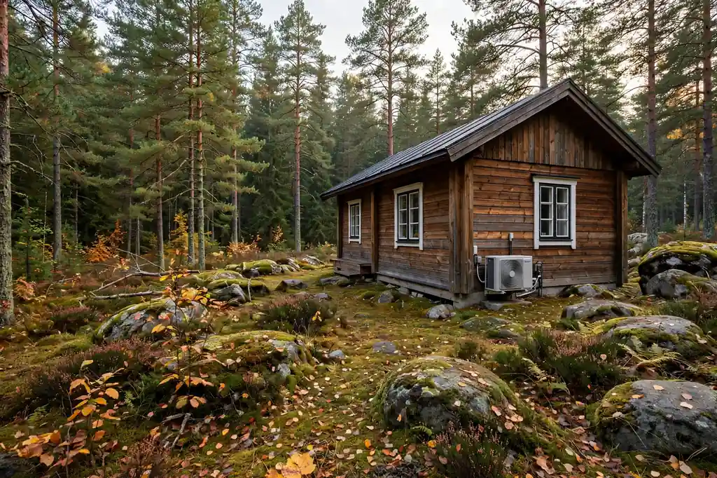 Omakotitalo mäntymetsän reunassa Espoossa